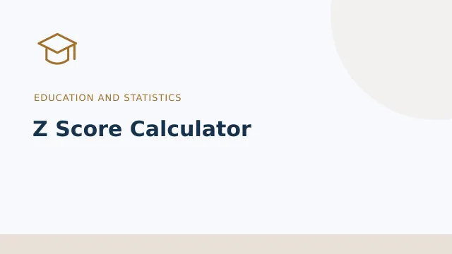 Z Score Calculator — Education and statistics tool illustration